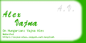 alex vajna business card